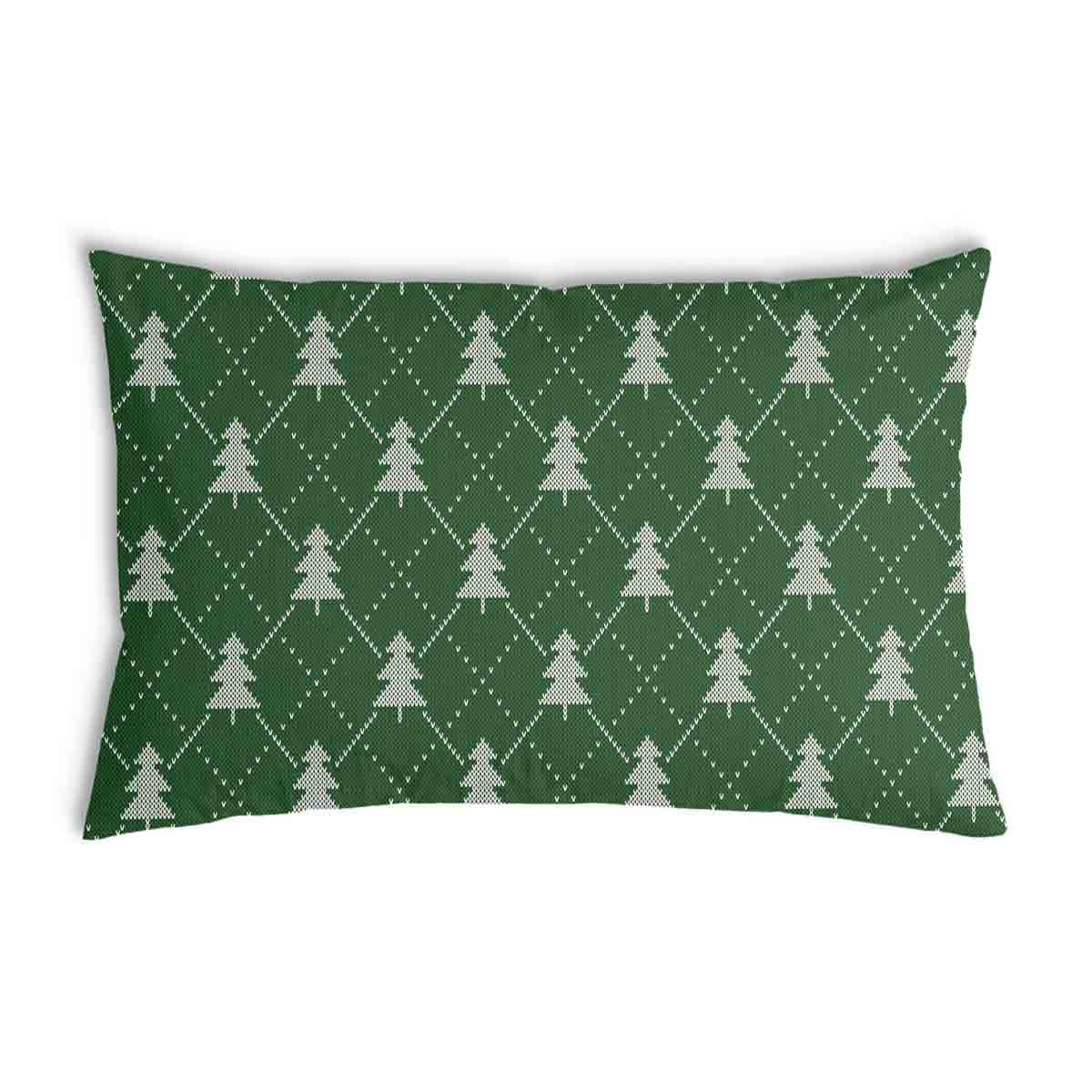 Coussin de santé vert avec des sapins