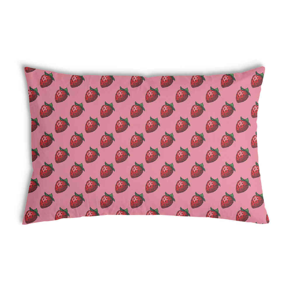 Coussin de santé rose avec fraises