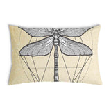 Health pillow yellow with dragonfly