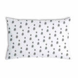 Health pillow, white with grey tassels