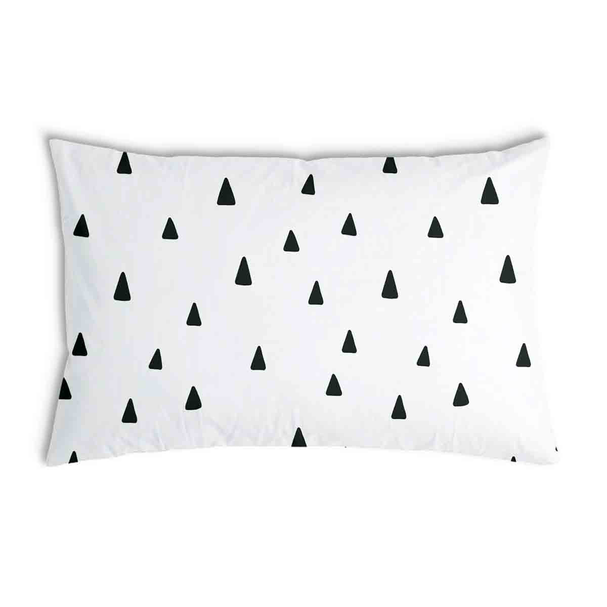 Health pillow white with triangles in black