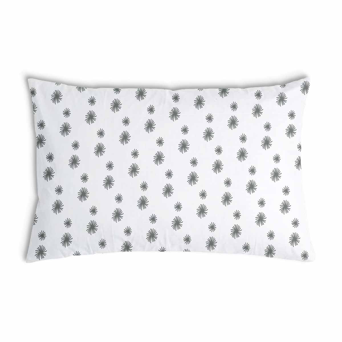 Health pillow white with gray tassels
