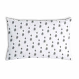 Health pillow, white with grey tassels
