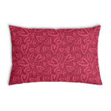 Health pillow red with pink heart motif