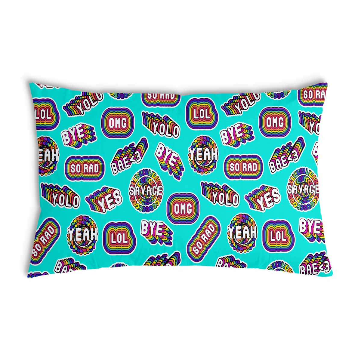 Health Pillow Turquoise with Sayings