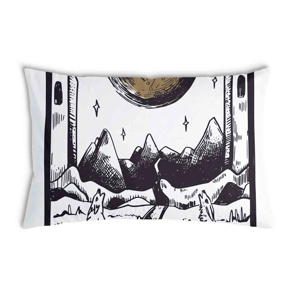Health Pillow Wolf and Moon