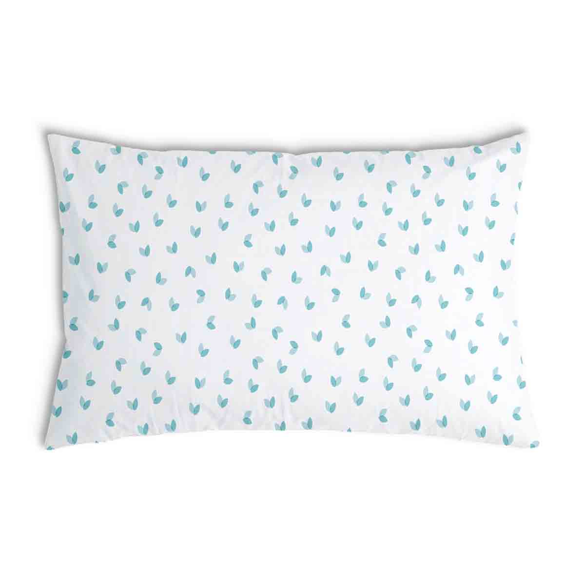 Health pillow white with blue hearts