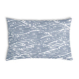 Health pillow with wavy pattern, blue.