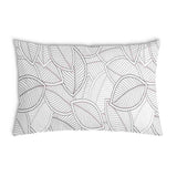 Health pillow with grey palm leaves