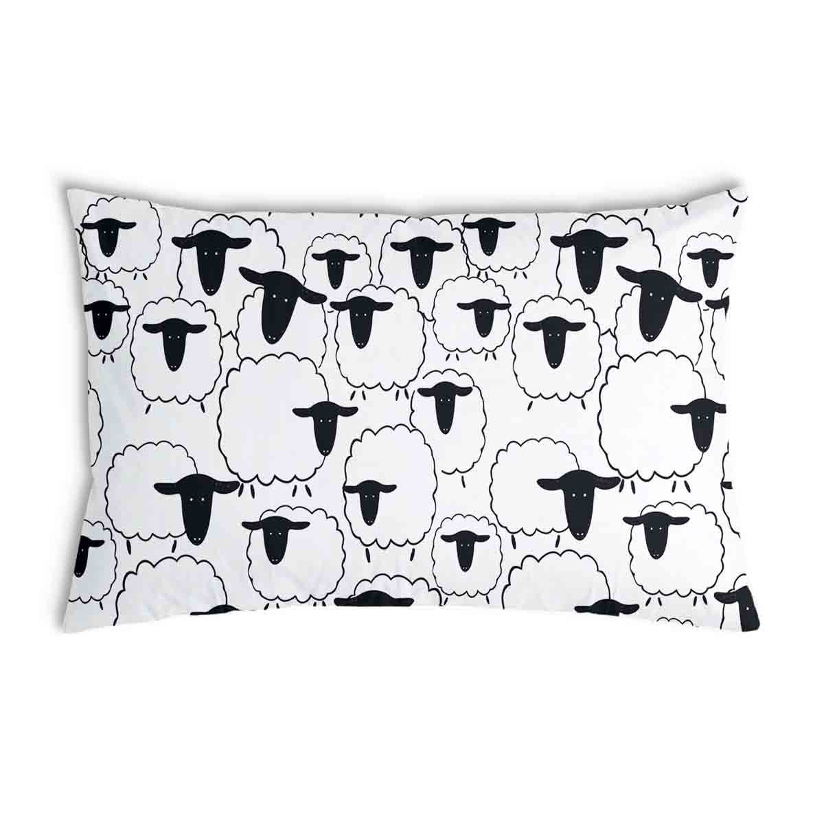 Coussin de santé blanc avec des moutons