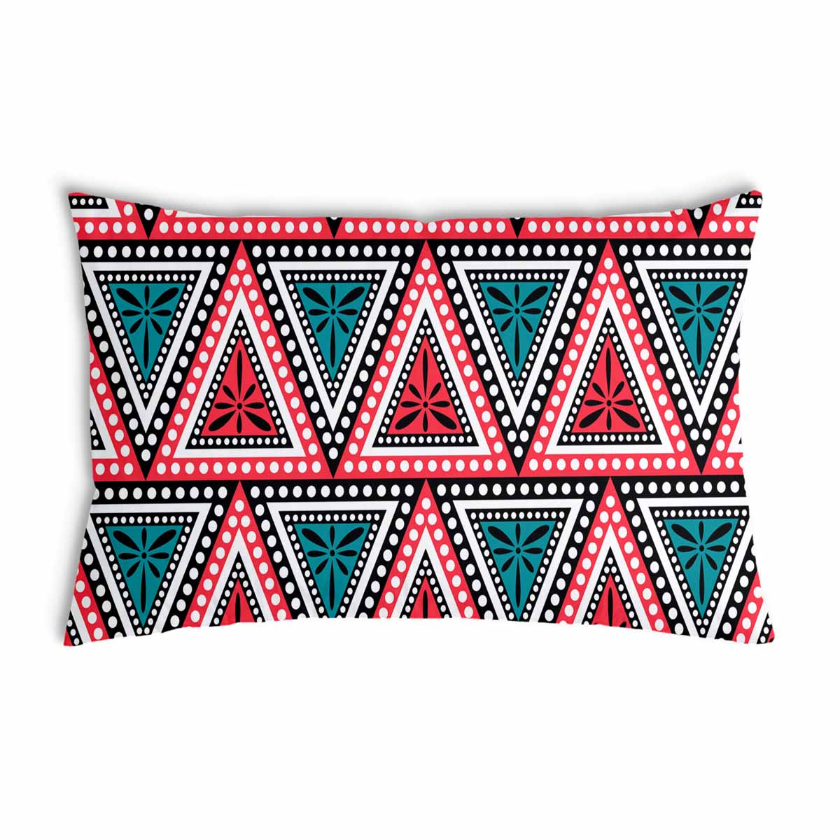 Health pillow with colorful triangles