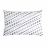 Health pillow, white with gray circles.
