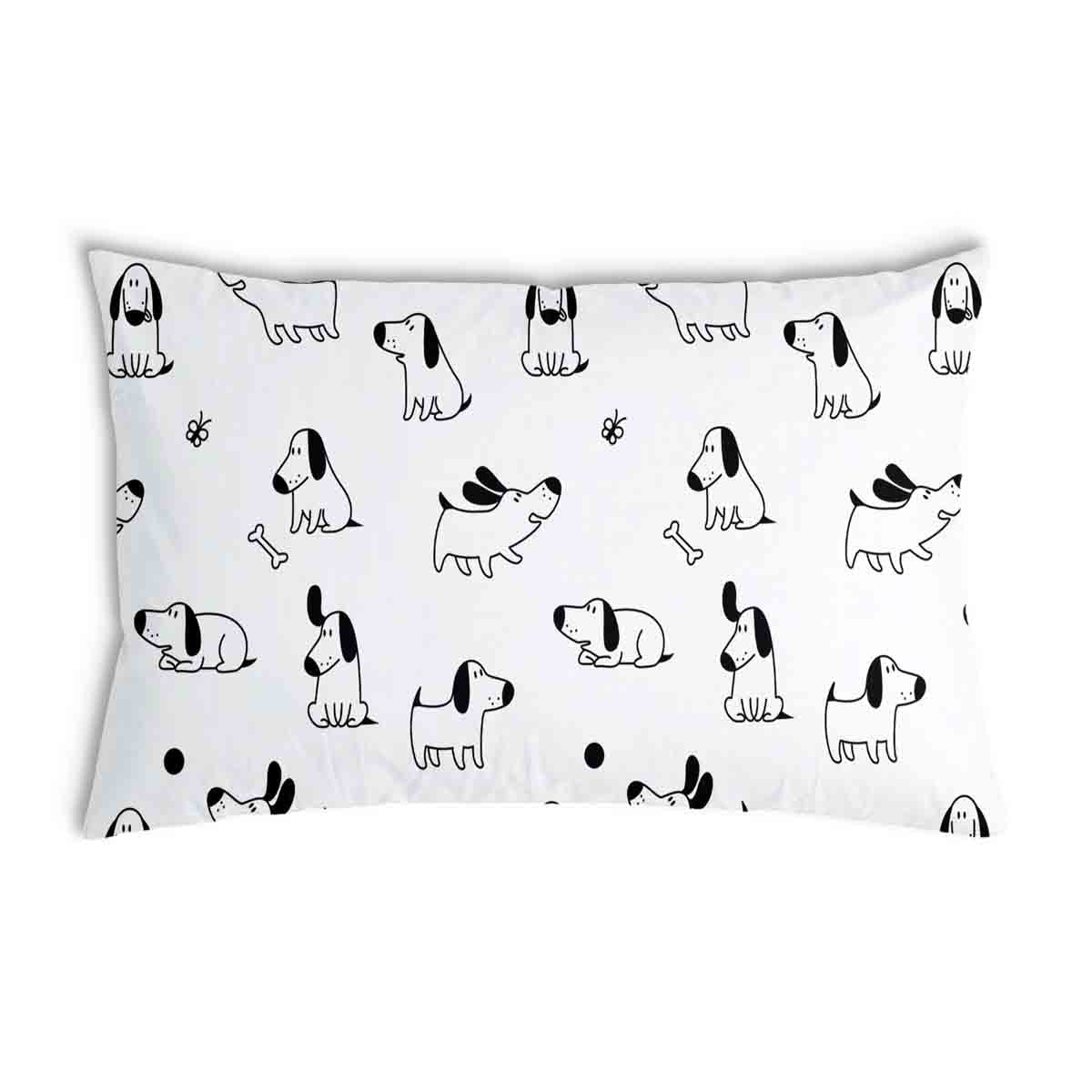 Coussin de santé blanc avec chiens