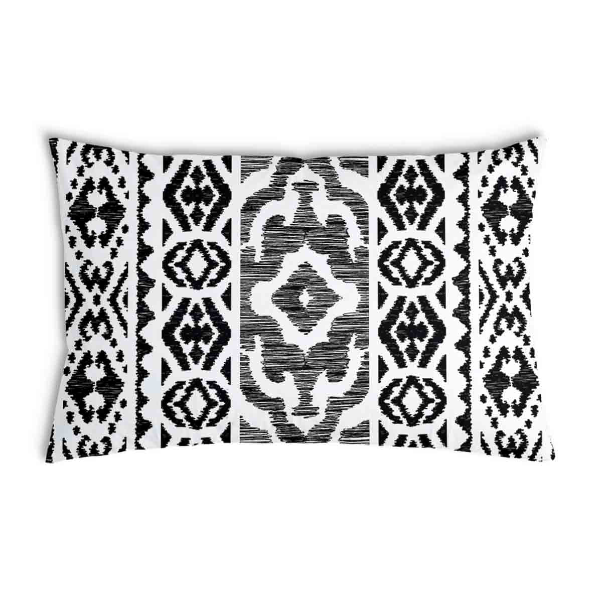 Health pillow with black shapes