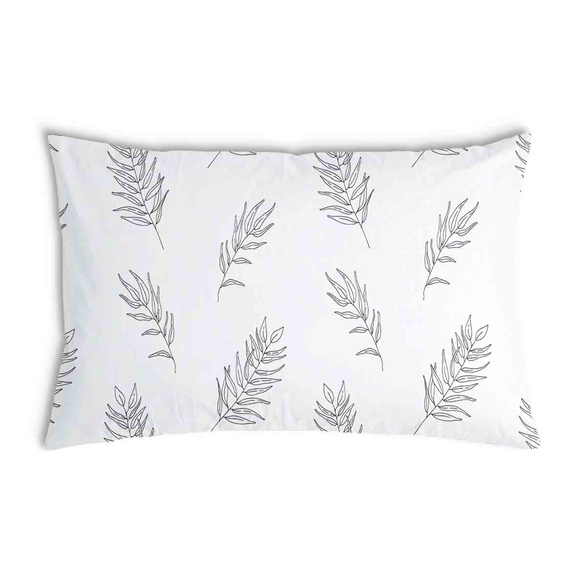 Coussin de santé blanc avec branches grises