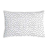 Health pillow white with black stripes