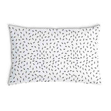 Health pillow white with black stripes