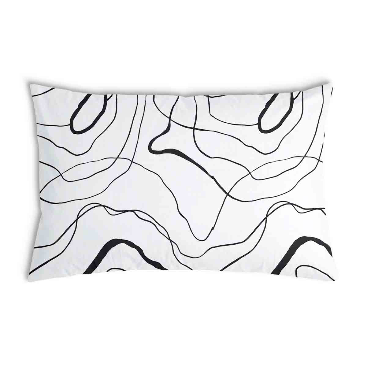 Health pillow with black snake lines