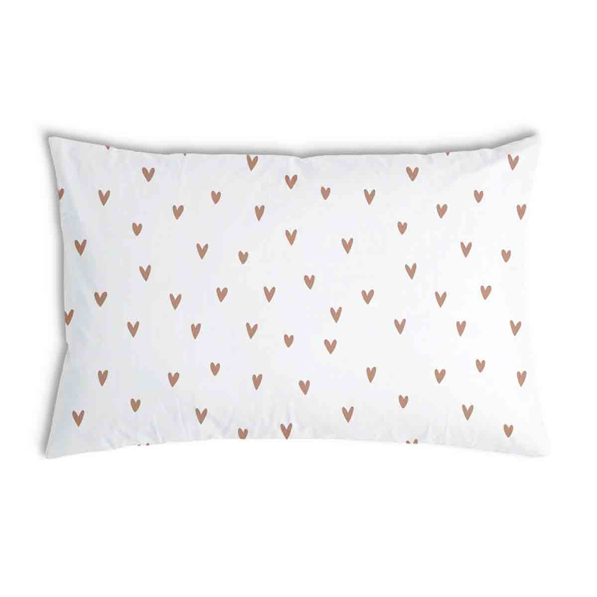 Health Pillow White with Little Hearts
