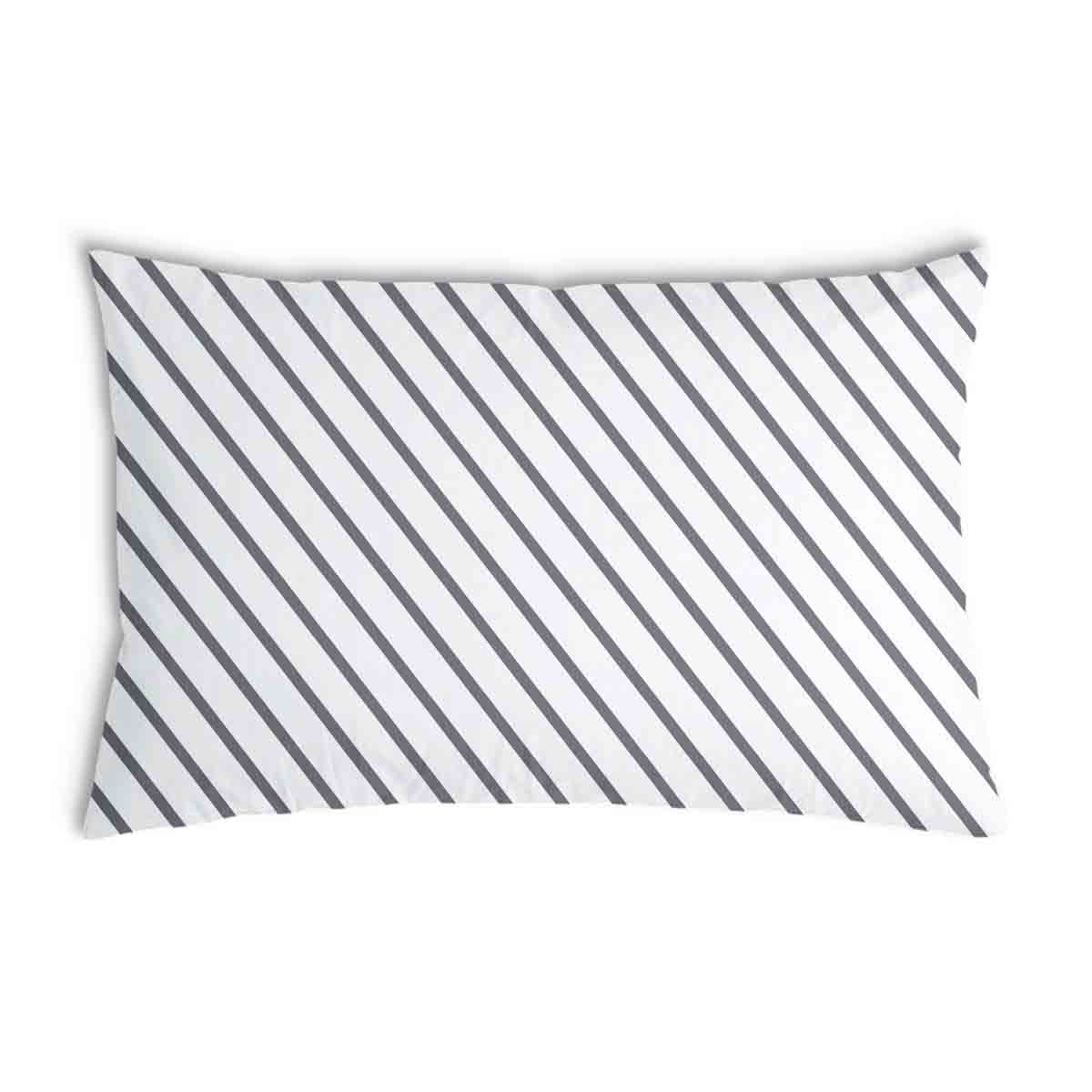 Health Pillow Gray Horizontal Stripes