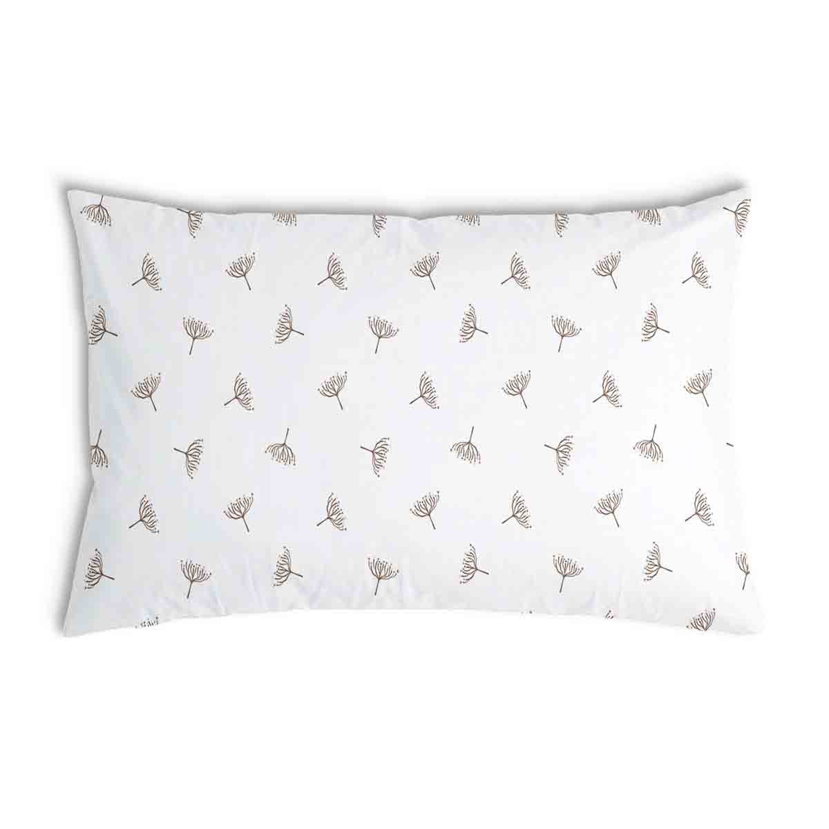 Health pillow white with small mistletoe sprigs