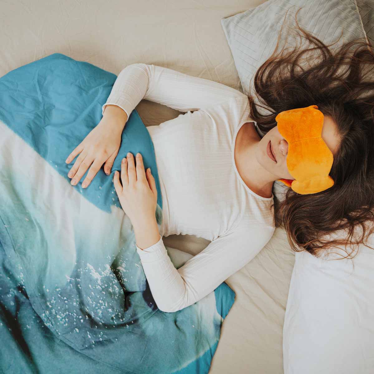 Therapy blankets bedding set blue with polar bear