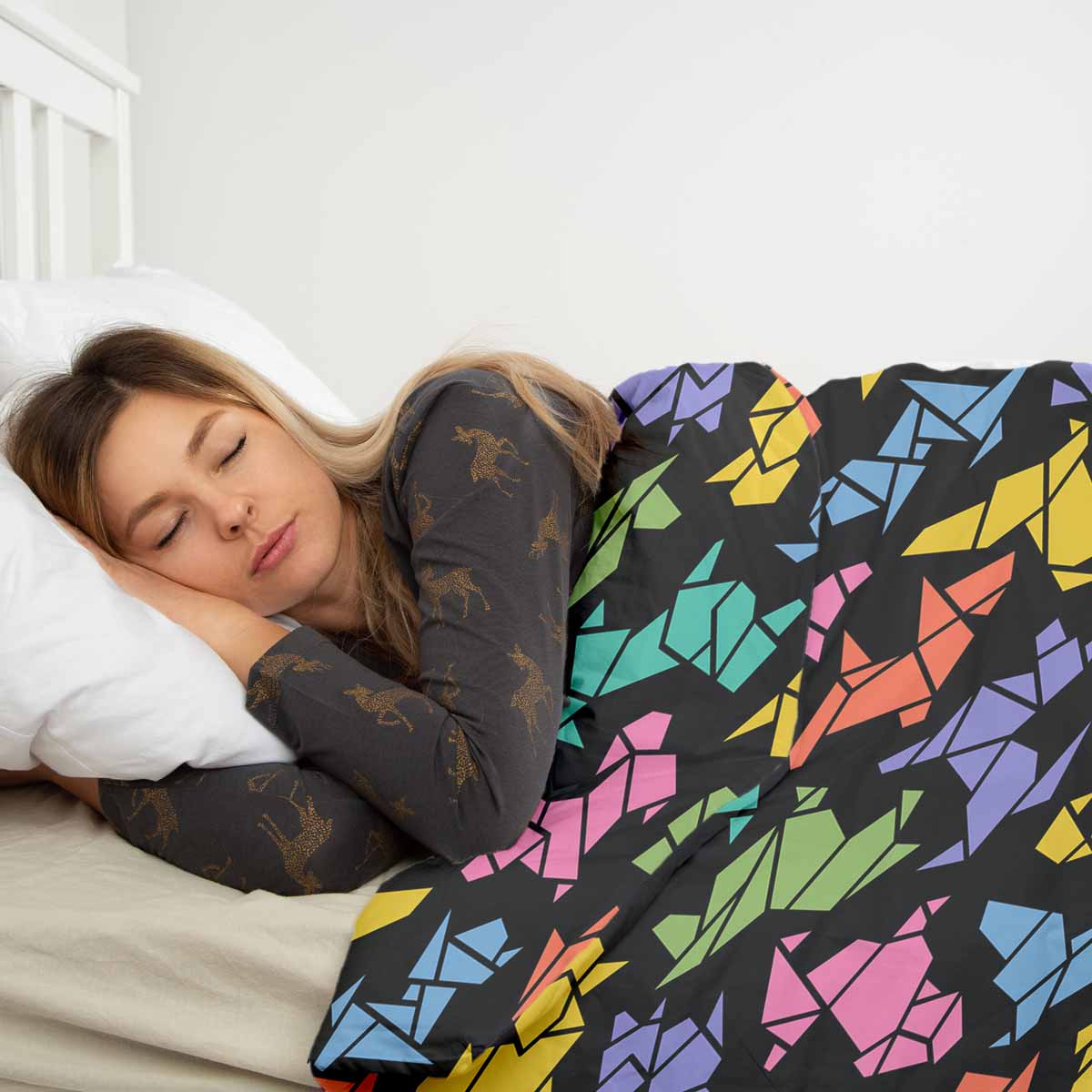 Couverture thérapeutique originale - Housse en coton Origami Chien