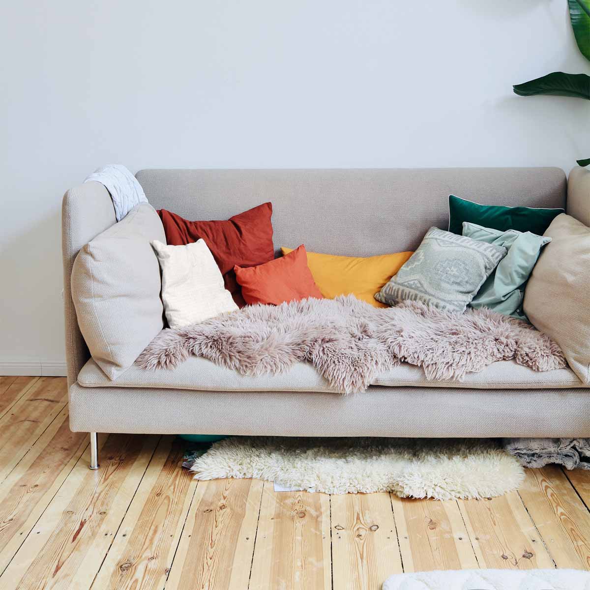 Coussin de santé clair à carreaux