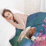 Therapy blanket and bedding set with mushroom and snail.