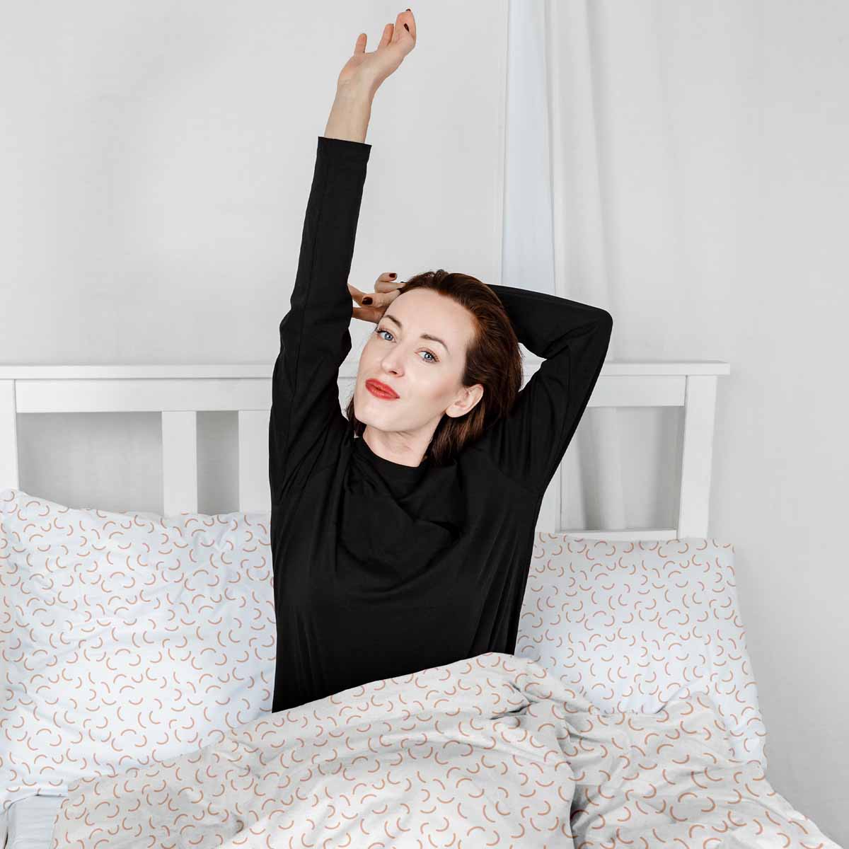 Original therapy blanket - cotton cover white with semicircles