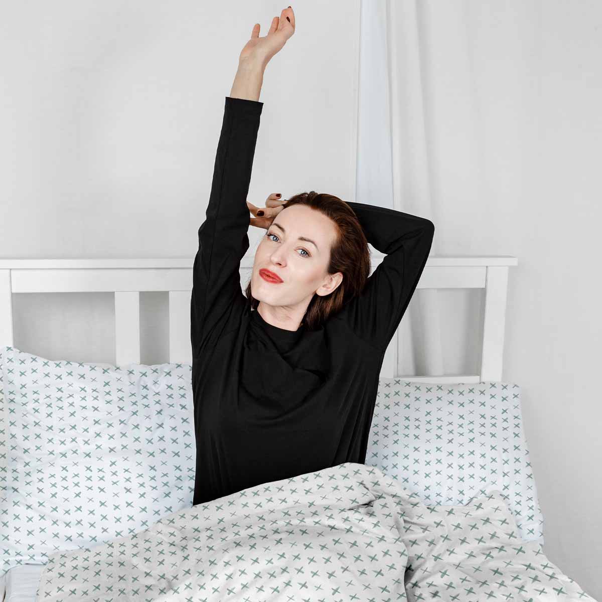 Therapy blankets bedding set with green crosses