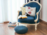 Health pillow white with lips