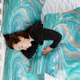 Therapy Blanket Bedding Set Marble Turquoise