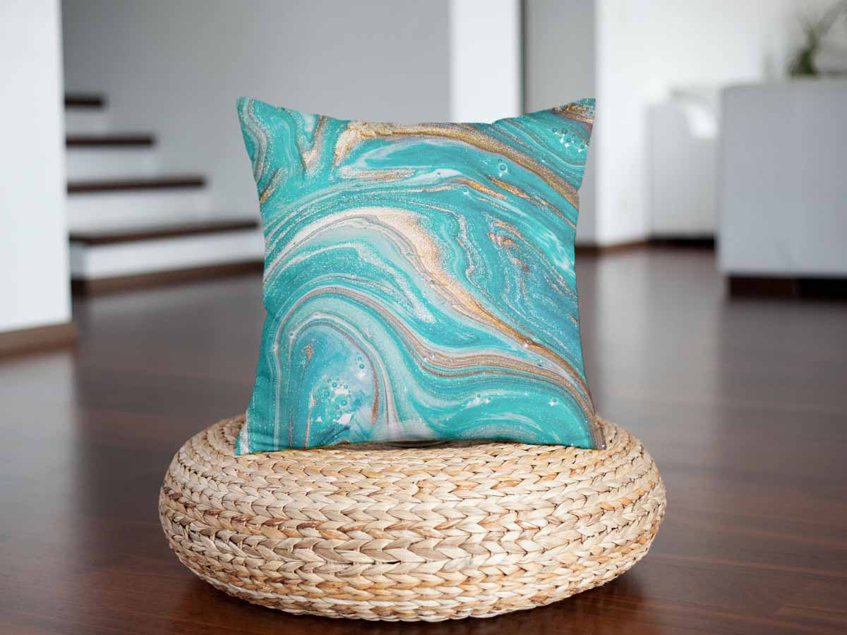 Health Pillow Marble Turquoise