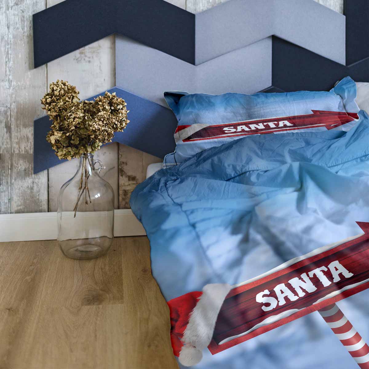 Couverture thérapeutique originale - Housse en coton avec Santa