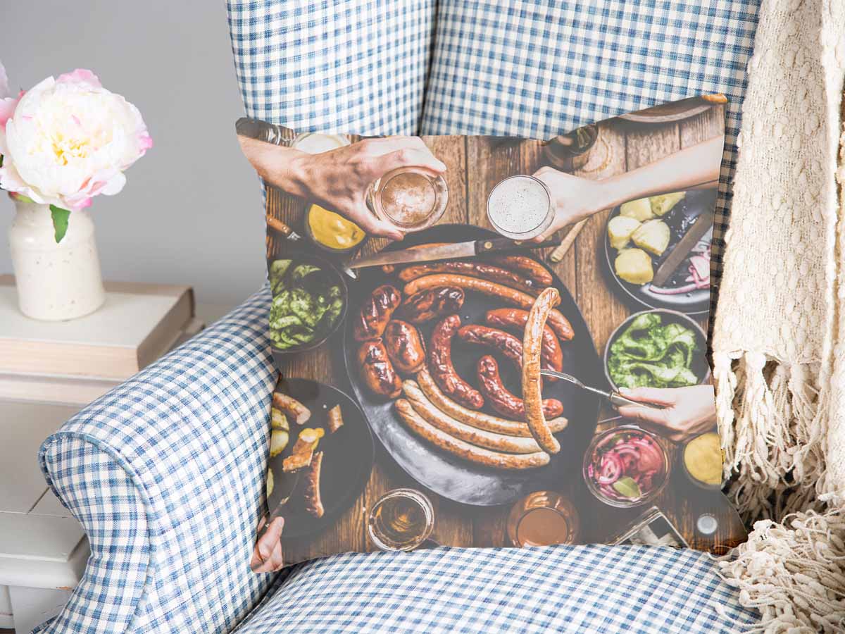 Health pillow with sausage plate