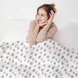 Original therapy blanket - cotton cover white with gray dots