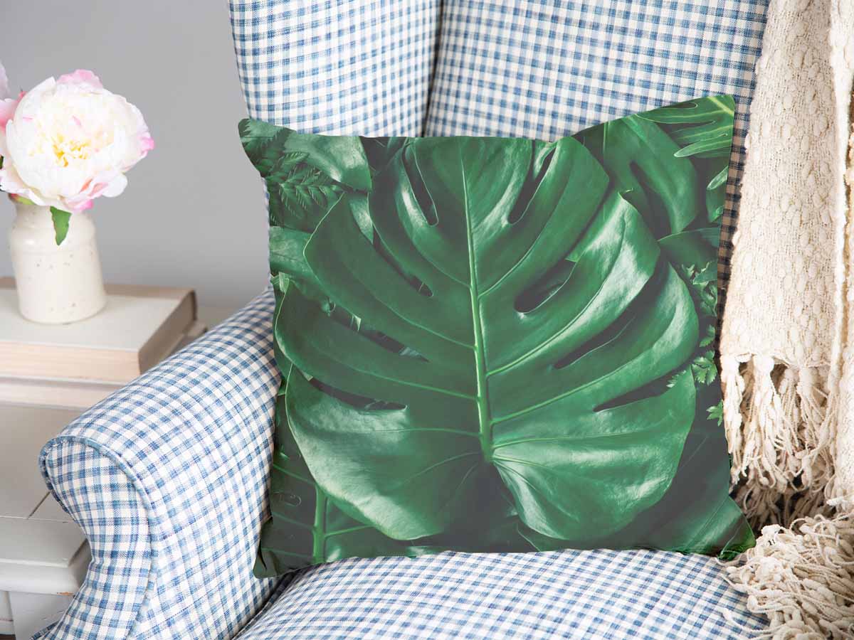 Coussin de santé avec plante Monstera