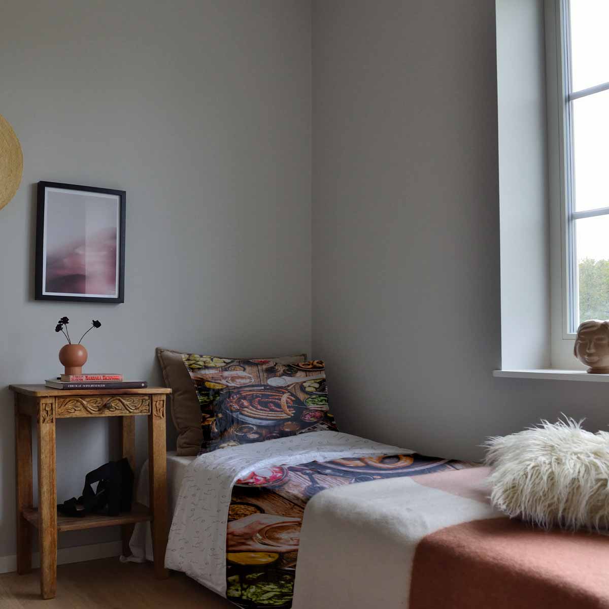 Couverture thérapeutique originale - Housse en coton avec plateau à saucisses