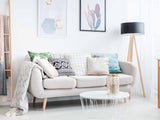 Health pillow, white and blue checkered