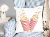 Health pillow white with popcorn