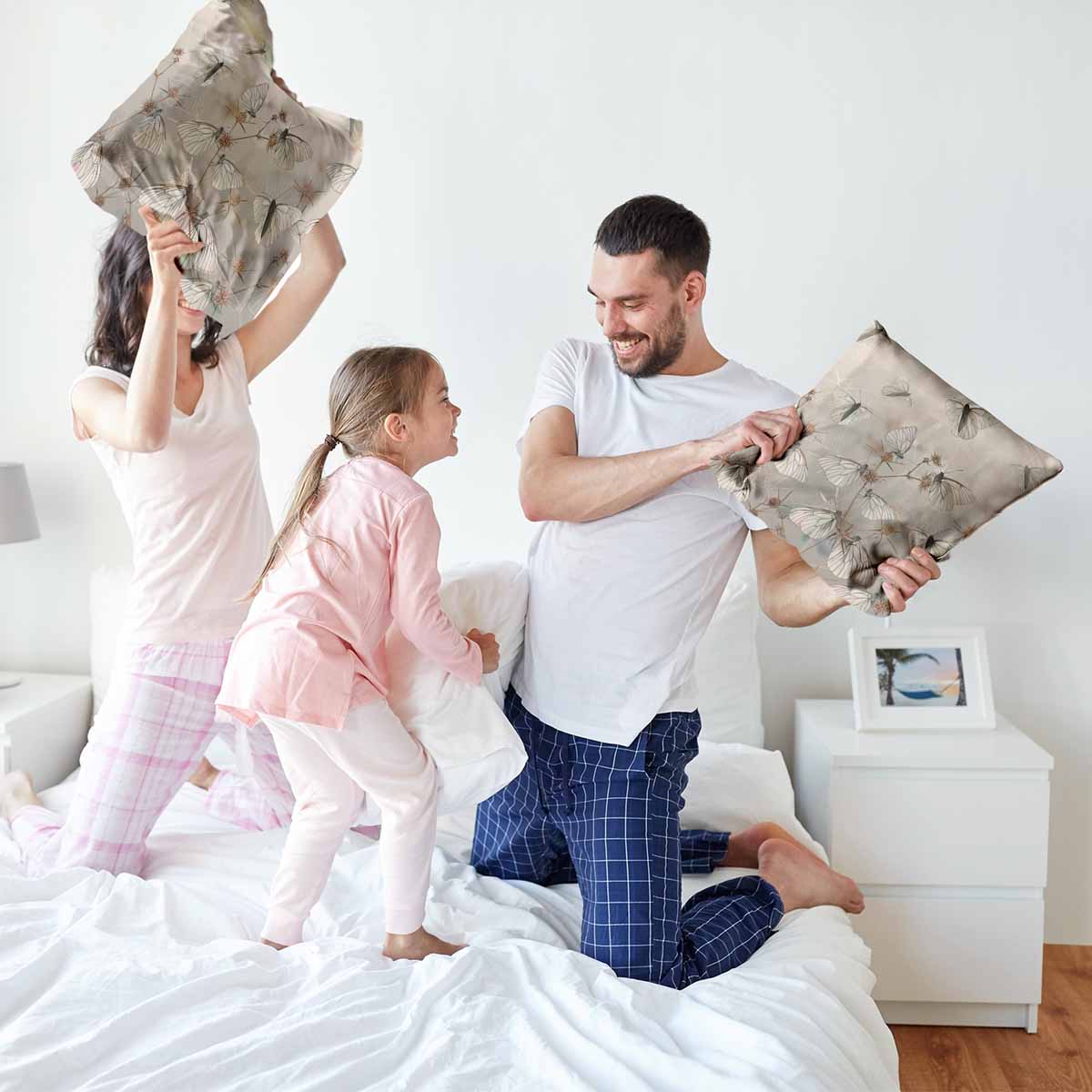 Coussin de santé beige avec mites