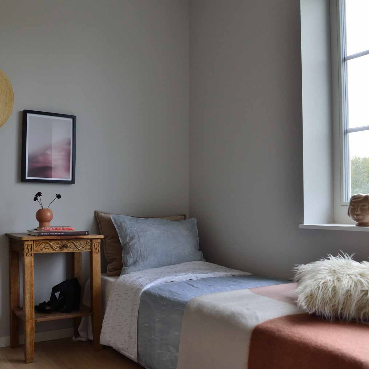 Therapy blankets bedding set gray with snowflakes