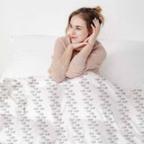 Original therapy blanket - cotton cover white with gray circles