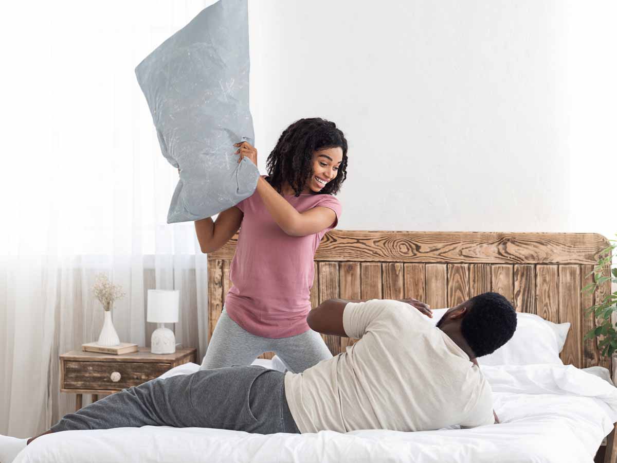 Health Pillow Gray with Snowflakes