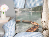 Health pillow lake with boats
