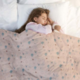 Original therapy blanket - cotton cover pink plants