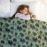 Original therapy blanket - cotton cover dark monstera