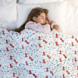 Original therapy blanket - cotton cover red fish