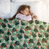 Original therapy blanket - cotton cover bright monstera